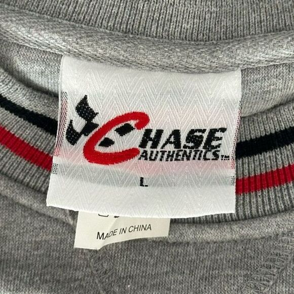 Vtg Chase NASCAR Sweater #3 Dale Earnhardt Gray Sz Large Thick Crewneck Pullover - Picture 8 of 9